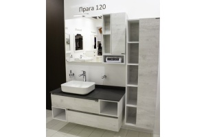 Зеркало-шкаф Comforty Прага 120 дуб белый - 3
