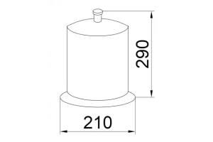 Ведро для мусора Boheme Chiaro золото - 2