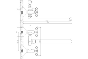Смеситель Rossinka RS42-80 универсальный - 2