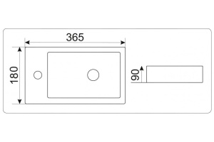 Раковина накладная Ceramalux N 36 белый (9272R) - 3