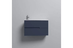 EB1888RU-G98  Nona Мебель с интегрированными ручками, глянцевый темно-синий, 80 см, 2 ящика - 3