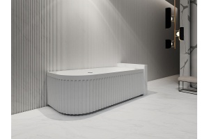 Акриловая ванна Abber 170х80 белая правая без гидромассажа - 2