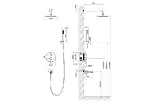 Душевая система встроенная Timo Saona золото матовое - 2