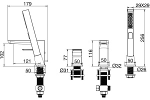 Смеситель на борт ванны Allen Brau Infinity хром - 2
