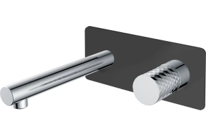 Смеситель для раковины Boheme Stick black diamond chrome, черный, хром (125-BCR)