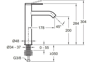 E77959-4AND-CP GRANDS BOULEVARDS Высокий смеситель для раковины без дк - 2