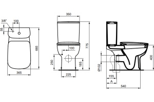 Унитаз-компакт Ideal Standard Esedra T283401 - 2
