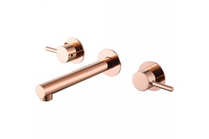 Смеситель для раковины встраиваемый Abber Emotion розовое золото