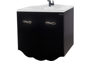 Мебель для ванной Bellezza Версаль 80 черная 1 внутренний ящик - 2