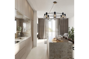 Подвесная люстра Eurosvet Notion 70219/8 черный/античная бронза - 3