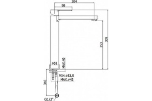 Смеситель Paffoni Ringo RIN081NO для раковины - 2