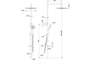 Душевая стойка Swedbe Hermes 5001 - 2