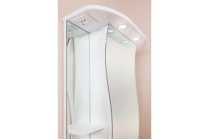 Зеркало-шкаф Onika Лилия 65 R с подсветкой, белый (206511) - 2