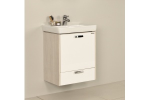 Комплект мебели подвесной Aquaton Йорк 55 белый-светлое дерево - 2