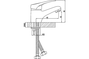 Смеситель для раковины Rossinka  хром (B35-11) - 2