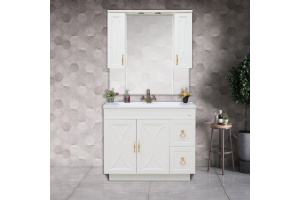 Тумба под раковину Misty Амбра 100 белый - 3