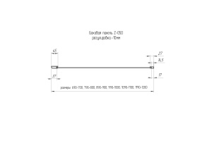 Боковая панель Rgw 120x185 хром стекло прозрачное - 2