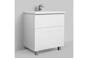 Тумба с раковиной Am.Pm Gem 75 белый глянец, с 2 ящиками