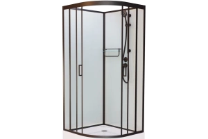 Душевая кабина Frank 90х90 черная стекло матовое
