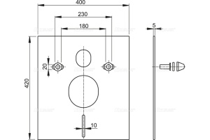 Шумоизоляционная панель для инсталляции Alcaplast M930 - 2