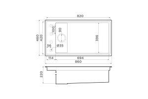 Мойка кухонная Omoikiri Kinaru Artceramic/белый (4997026) - 2