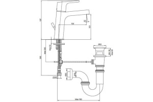 102108947EX Luna смеситель для раковины 121 - 2