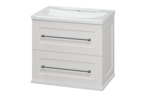 Тумба с раковиной Misty Марта 60 белая глянцевая