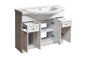 Тумба под раковину Stella Polar Кармела Элеганс 105 белый - 3