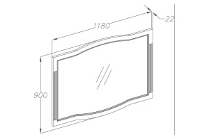 Зеркало Opadiris Лаура 120 белое с патиной - 3