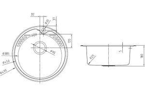 Мойка, нержавеющая сталь, шелк, D490, Suno S, IDDIS, SUN49S0i77 - 2