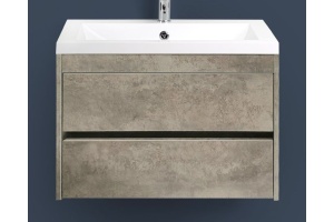 FAMILY База под раковину подвесная с двумя выкатными ящиками, Cemento Veneto, 900x480x550, Family-900-2C-SO-CV - 2