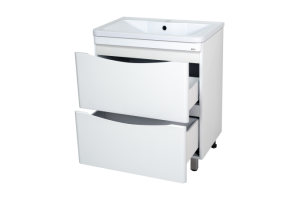 Тумба с раковиной Misty Атлантик 60 белая глянцевая - 2