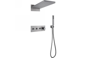 Душевая система Abber Rund с термостатом никель