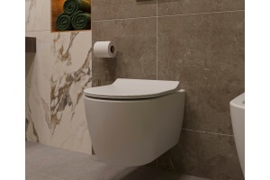 Комплект Унитаз подвесной STWORKI Ноттвиль SETK3104-2616 безободковый, с микролифтом + Инсталляция EWRIKA ProLT 0026-2020 с белой кнопкой смыва + Биде подвесное STWORKI Ноттвиль + Инсталляция для биде AlcaPlast - 3