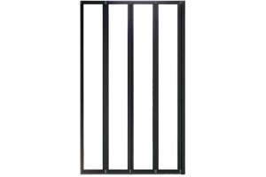 Шторка на ванну Veconi Palau PL-74BR 120 см, профиль черный - 2