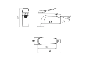 Смеситель Lemark Bronx LM3708GM для биде, графит - 2