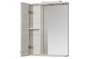 Зеркало-шкаф Aquaton Ронда 55 с подсветкой светлое дерево - 2