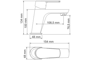 Смеситель Wasserkraft Dill 6103 для раковины - 3