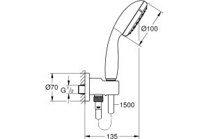 Душевой гарнитур Grohe Tempesta 100 26406001 - 2