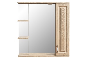 Зеркало-шкаф Stella Polar Кармела 75 R с подсветкой светлое дерево - 2
