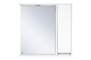 Зеркало Misty Алиса 75 R с подсветкой белое