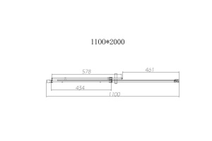Душевая дверь в нишу Vincea Dice 110x200 профиль хром стекло прозрачное - 3
