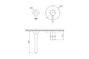 Смеситель для раковины ABBER Wasser Kreis черный матовый (AF8112B) - 3
