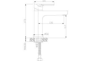 Смеситель Rossinka RS33 для раковины RS33-13  - 2