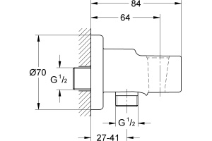 Шланговое подключение Grohe Relexa 28679000 держатель для душа - 2