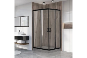 Душевой уголок Royal Bath HPD 100х80 профиль черный стекло прозрачное