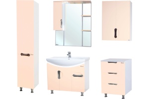 Зеркало-шкаф Bellezza Лагуна 75 L бежевый - 2