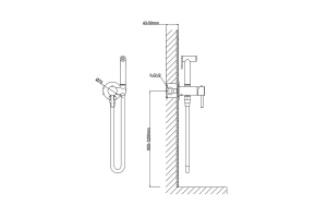 Гигиенический душ Vincea со смесителем сталь - 3