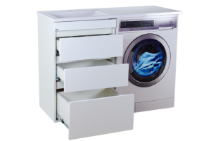 Тумба под стиральную машину Misty Фостер 55 белая глянцевая - 3