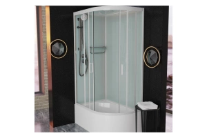 Душевая кабина Frank 120х80 левая белая стекло матовое - 3